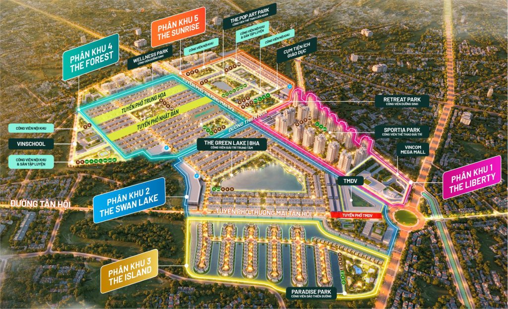 Mặt bằng tiện ích Vinhomes Green City