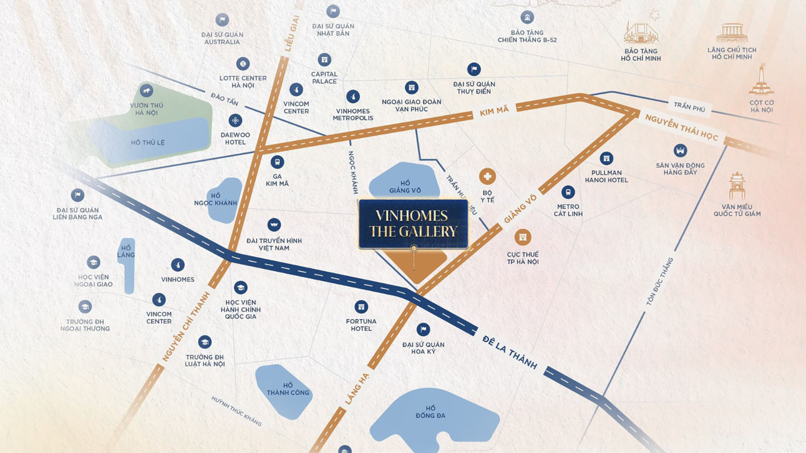 Vị trí Vinhomes The Gallery Giảng Võ