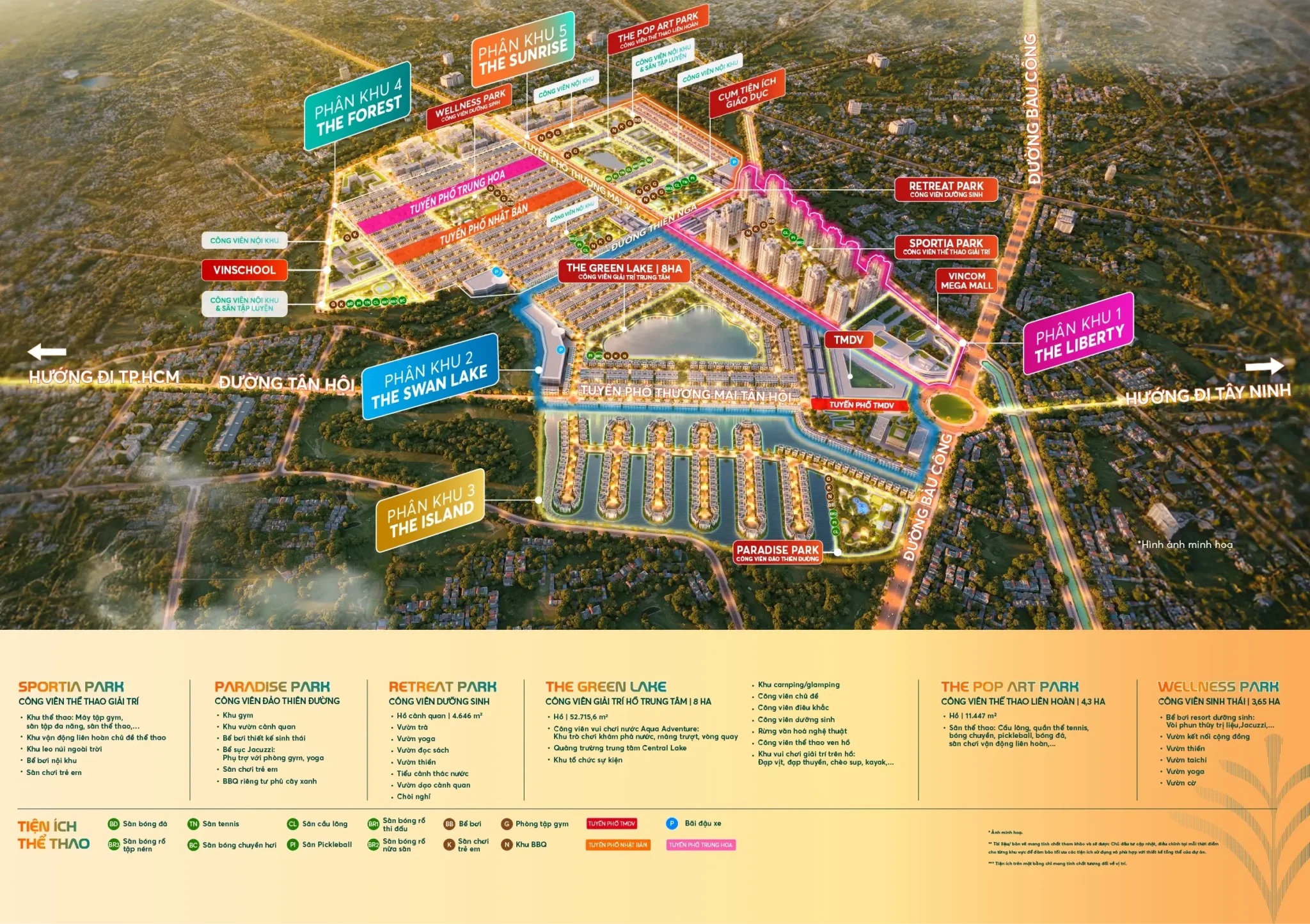 Mặt bằng tiện ích Vinhomes Green City