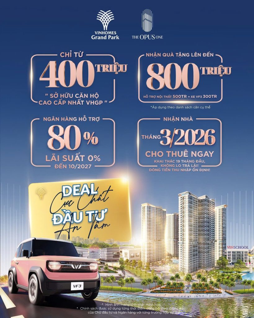 Chính sách The Opus One - Vinhomes Gran Park