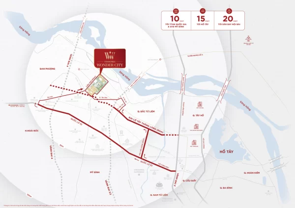 bản đồ Vinhomes Wonder City